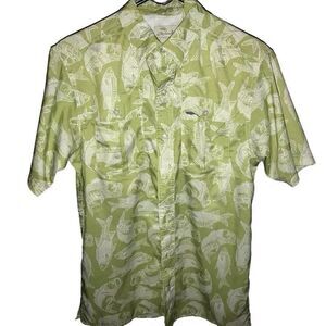 Bob Timberlake green vented fishing shirt Size Small button down Mens